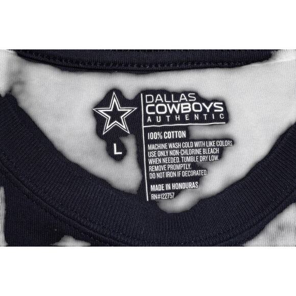 Dallas Cowboys T-Shirt Mens Large Livingston Cowboys Football Tee Navy - Picture 3 of 4